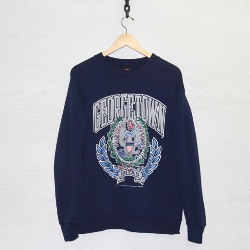 Georgetown Hoyas Spell-Out T-Shirt, 1990s Vintage NCAA Shirt - Unisex Sport Sweatshirt Hoodie Gift