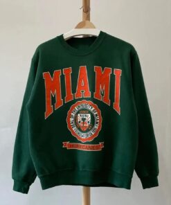 Miami Hurricanes Deadstock T-Shirt, 1991 Vintage NCAA Shirt - Unisex Sport Sweatshirt Hoodie Gift