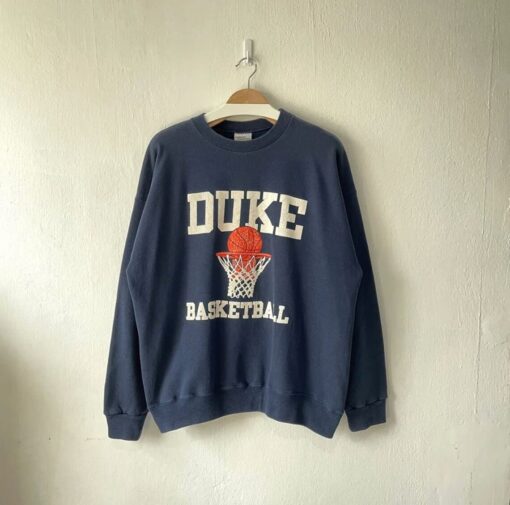 Vintage 90s Duke Blue Devils Crewneck Sweatshirt, NCAA Shirts Women, Hoodie