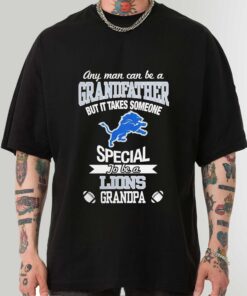 Detroit Lions Shirt, Any man can be a grandfather but it takes someone special to be a Detroit Lions grandpa shirt