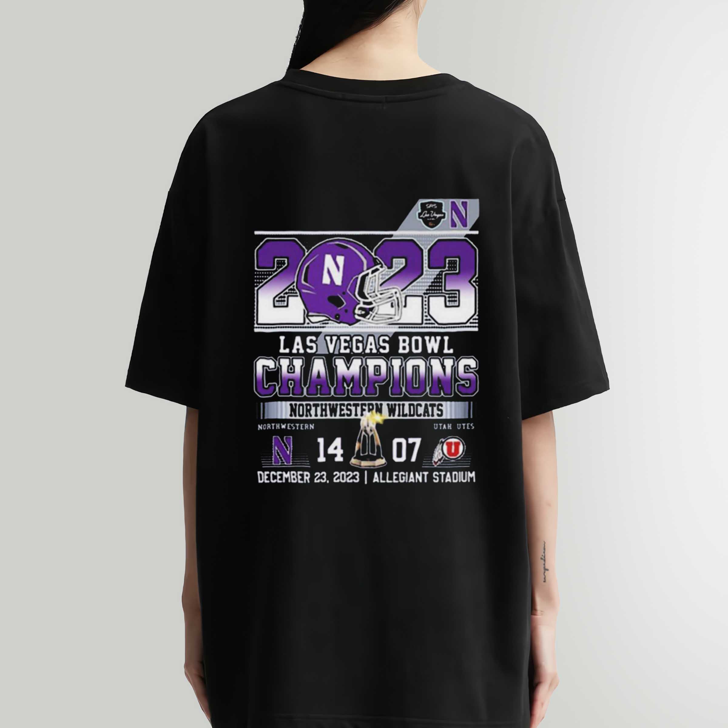 Las Vegas Bowl Champions T Shirt Quality Northwestern Wildcats 2023 Sweatshirt Hoodie