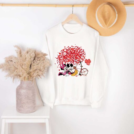 Mickey And Minnie Disney Tree Love Valentine Shirt, Sweatshirt, Hoodie