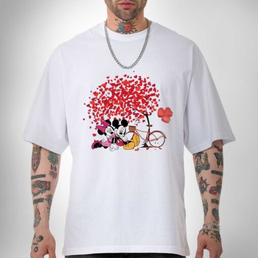 Mickey And Minnie Disney Tree Love Valentine Shirt, Sweatshirt, Hoodie