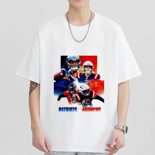 New England Patriots vs Denver Broncos game matchup Poster Shirt, Sweatshirt, Hoodie