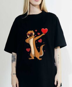 Otters Funny Dab Dance Valentine Day Sea Otter Lover T-Shirt, Sweatshirt, Hoodie