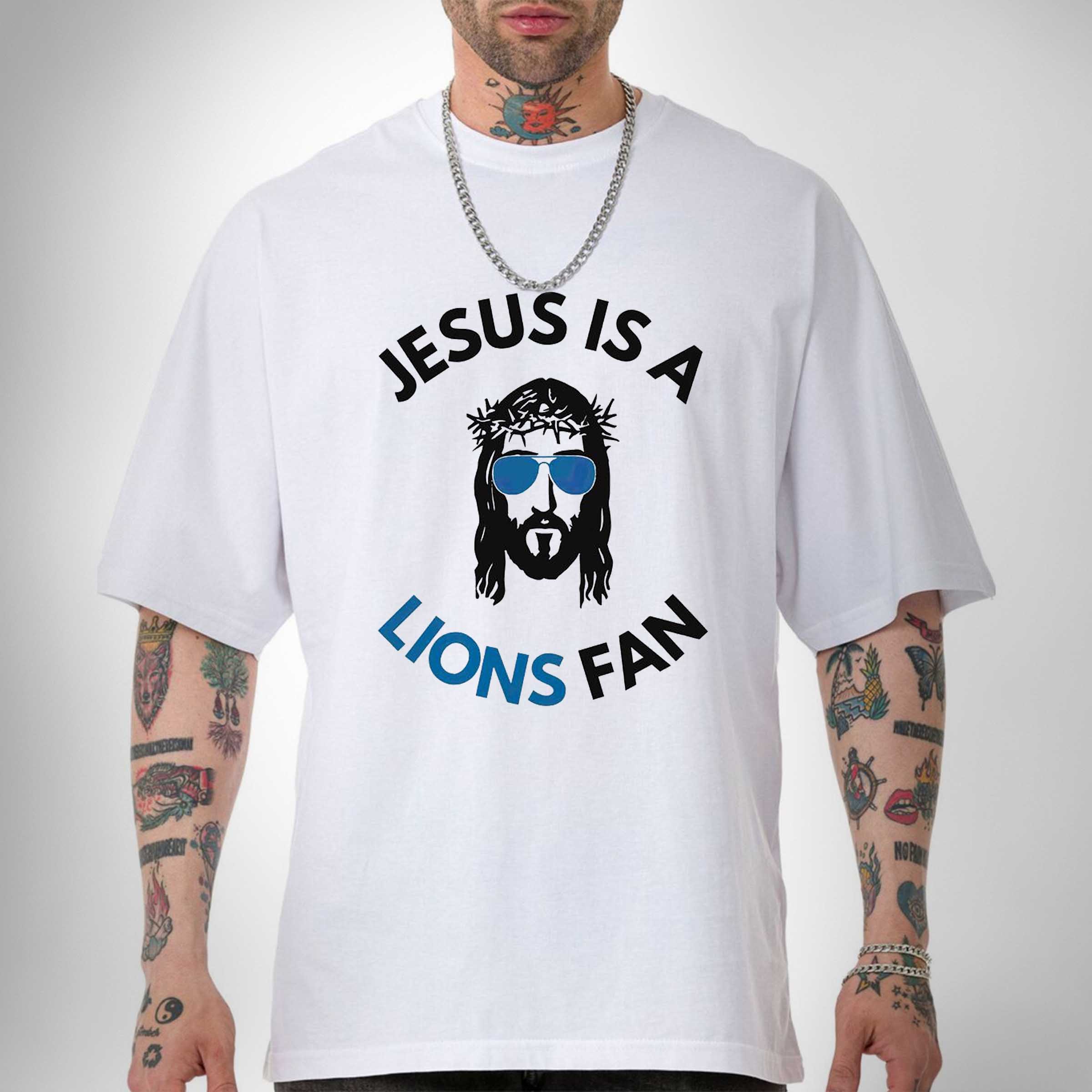 Premium Detroit Lions Jesus Is A Lions Fan Shirt Sweatshirt Hoodie