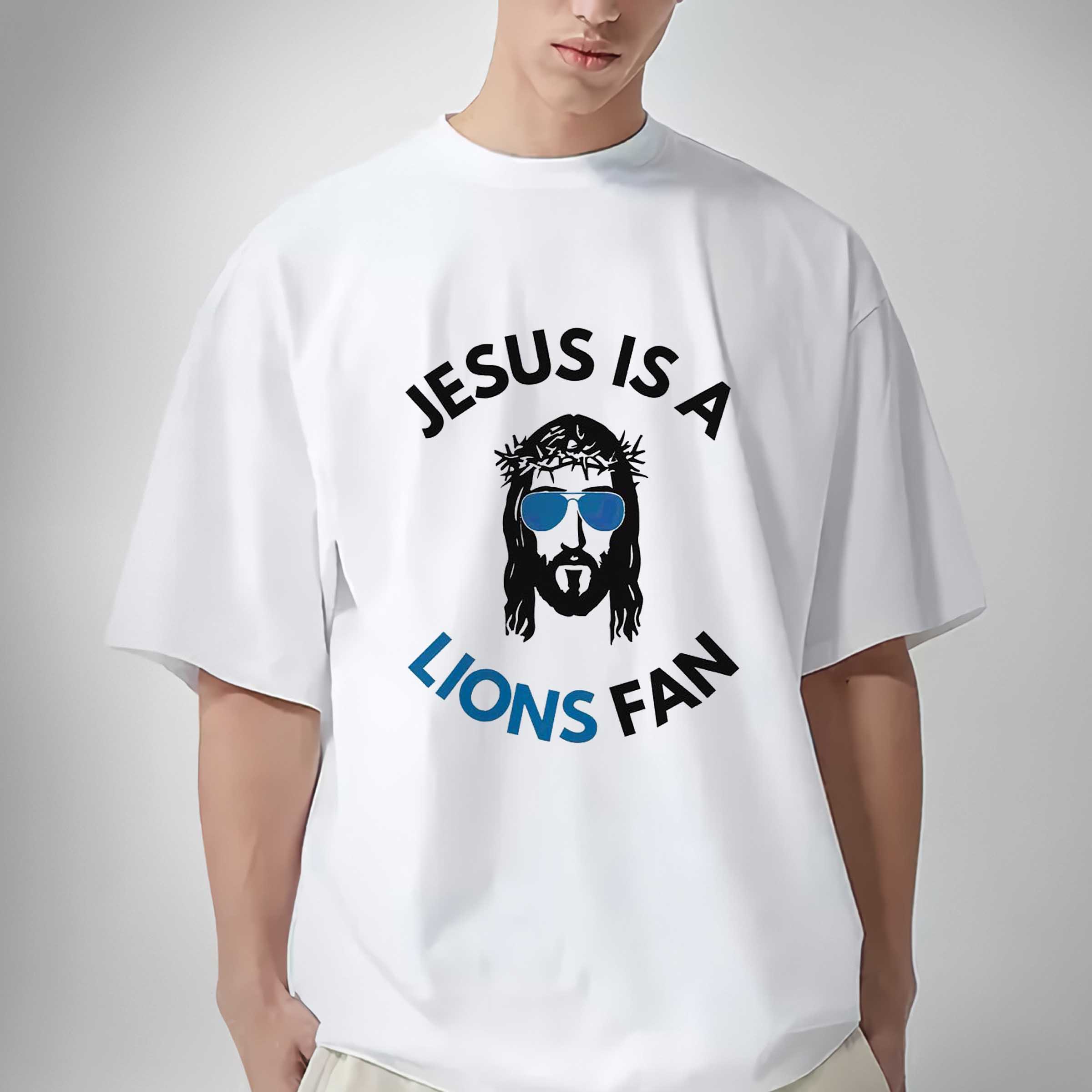 Premium Detroit Lions Jesus Is A Lions Fan Shirt Sweatshirt Hoodie