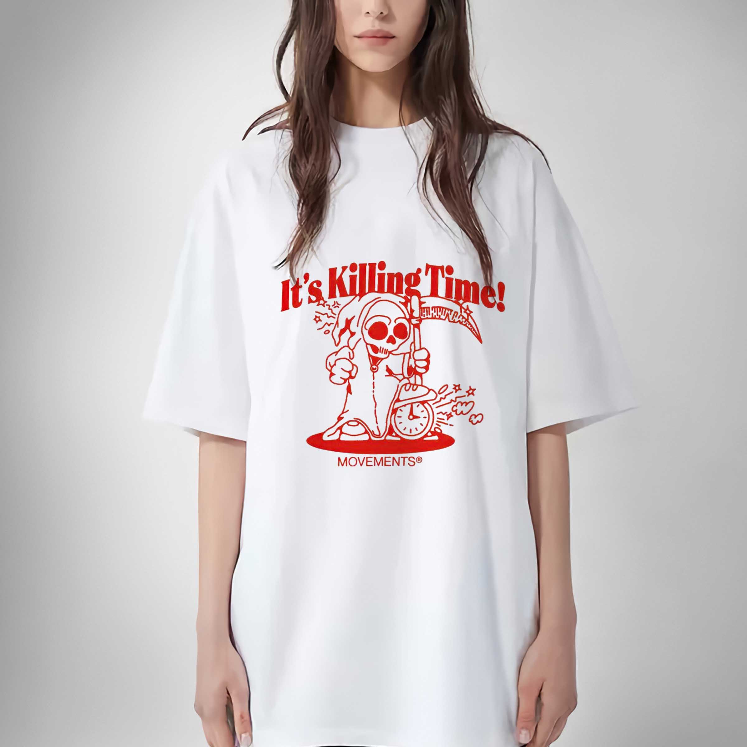 Premium Grim Reaper It is Killing Time Shirt Sweatshirt Hoodie