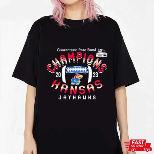 Premium Kansas Jayhawks football 2023 Guaranteed Rate Bowl Champions shirt sweatshirt hoodie