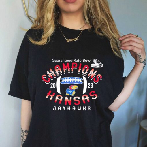 Premium Kansas Jayhawks football 2023 Guaranteed Rate Bowl Champions shirt sweatshirt hoodie