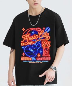 Premium Music City Bowl 2023 Auburn vs Maryland neon lights shirt sweatshirt hoodie