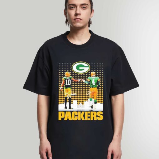 Skyline Jordan Love And Brett Favre Packers Signatures Sweatshirt, T-Shirt, Hoodie Shirt