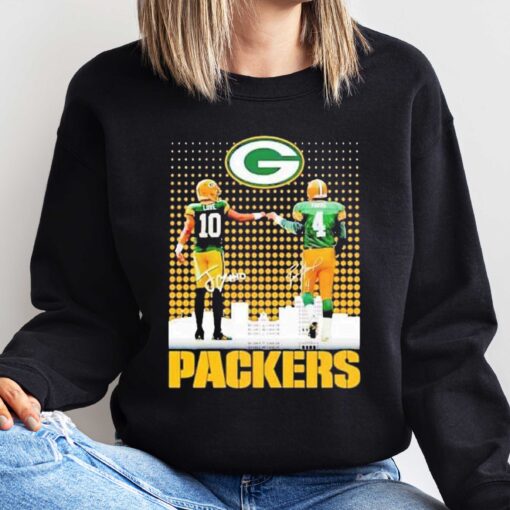 Skyline Jordan Love And Brett Favre Packers Signatures Sweatshirt, T-Shirt, Hoodie Shirt