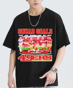 Squad Goals San Francisco 49ers Samuel Aiyuk Mccaffrey Purdy Bosa Kittle Signatures Sweatshirt, T-Shirt, Hoodie Shirt