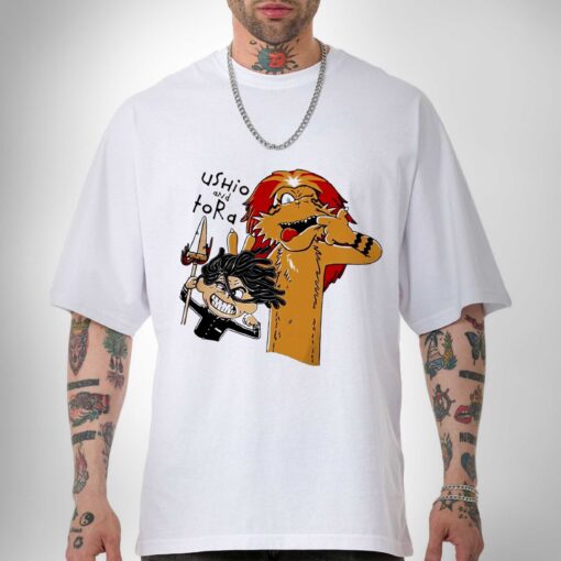 Ushio and Tora X Calvin and Hobbes Tide and Tiger Shirt Sweatshirt Hoodie