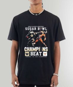 Premium 2024 CFP Playoff Semifinal Sugar Bowl Champions Shirt Washington Huskies Beat Texas Longhorns Mascot Sweatshirt Hoodie Gift