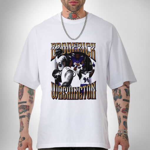 Premium Broderick Washington Baltimore Ravens football graphic shirt sweatshirt hoodie