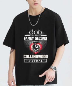 Premium God first family second then Collingwood Football Club football 2024 Shirt Sweatshirt Hoodie