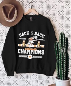 Premium Texas Longhorns Shirt Back 2 Back National Champions Women Volleyball Shirt Hoodie Sweatshirt