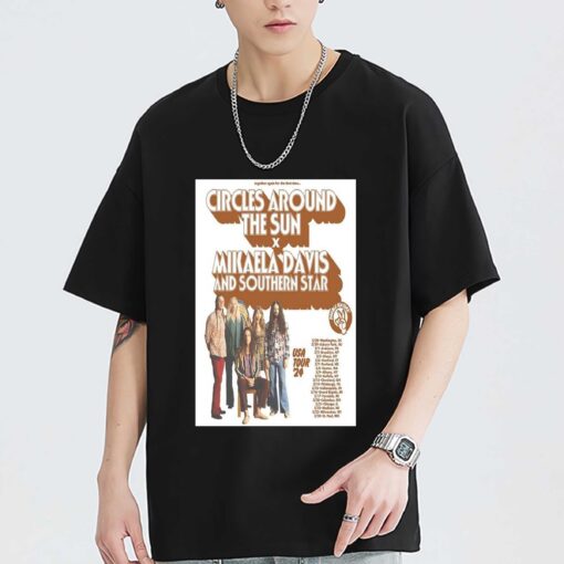Premium USA Tour 2024 Poster Shirt, Circles Around The Sun x Mikaela Davis And Southern Star Sweatshirt Hoodie Gifts