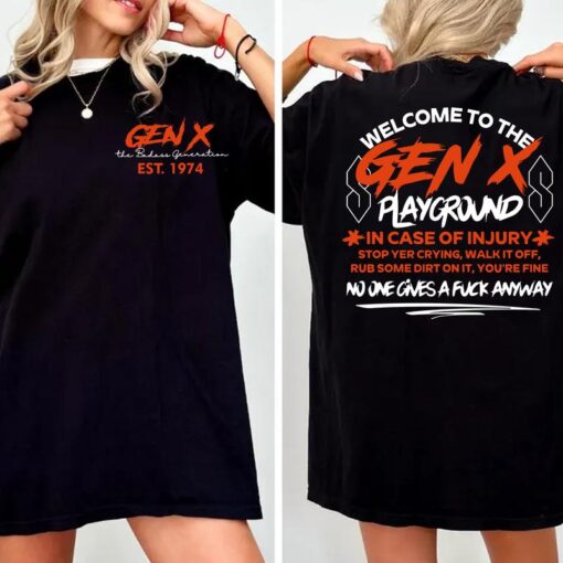 Badass Generation X Playground Custom Year T-Shirt - Embrace Resilience and Nostalgia