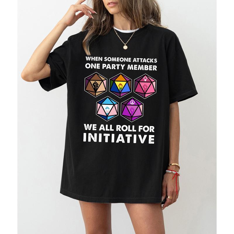 Dungeons and Dragons Initiative Roll T-Shirt - Funny Gift for Board Gamers