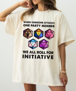 Dungeons and Dragons Initiative Roll T-Shirt - Funny Gift for Board Gamers