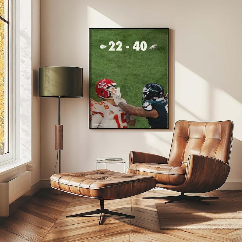 Eagles Super Bowl LIX Victory: Jalen Hurts & Saquon Barkley Wall Art