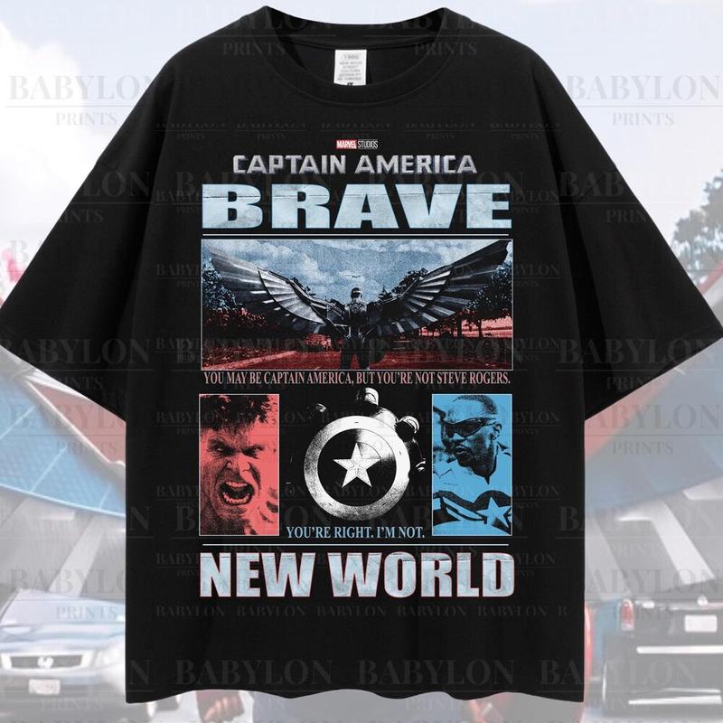 Oversized Sam Wilson Captain America Quote T-Shirt - Vintage Style Red Hulk Superhero Sweatshirt Gift for Marvel Fans