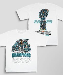 Philadelphia Eagles Super Bowl LII Champions Graphic Tee - Gildan 5000 Heavy Cotton Unisex Shirt