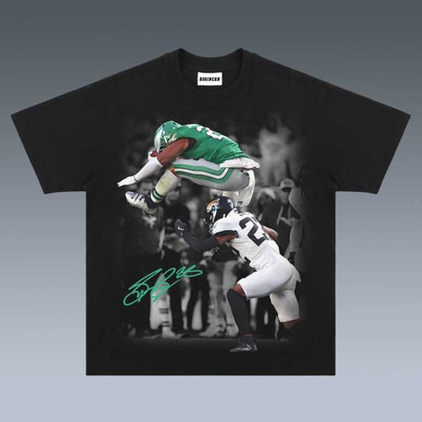 SAQUON BARKLEY ACTION SHIRT | VINTAGE TEE FOR FOOTBALL FANS | GRAPHIC T-SHIRT & HOODIE
