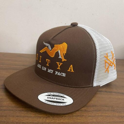 Sitya Trucker Hat - Playful Brown and White Snapback for Unisex Style in 2025
