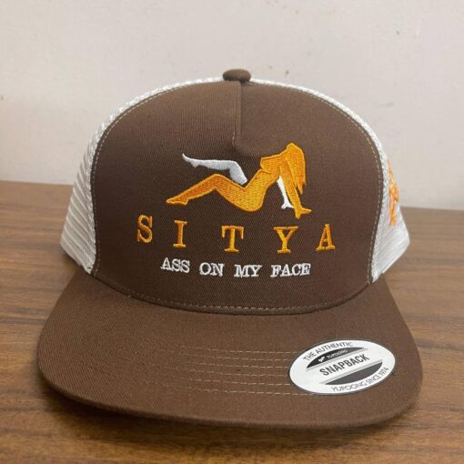 Sitya Trucker Hat - Playful Brown and White Snapback for Unisex Style in 2025