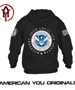 Support Your Local ICE Agent - Patriotic America First Hoodie