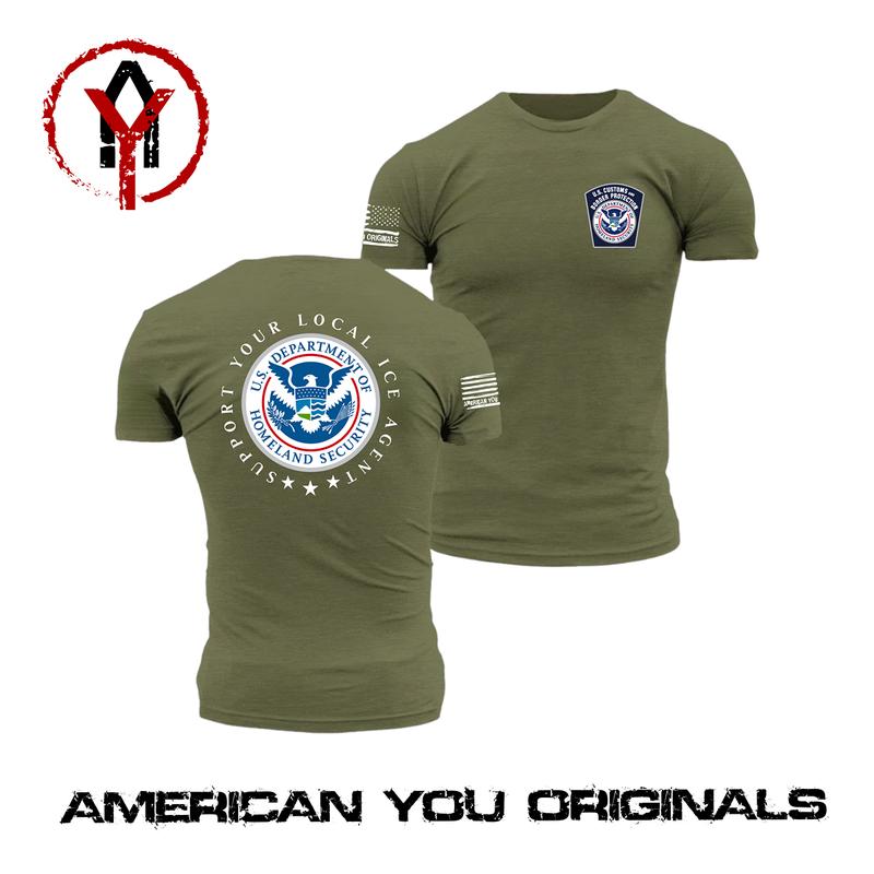 Support Your Local ICE Agent - Patriotic America First Hoodie