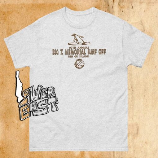 Surf's Up - Big Z Memorial Surf Off Classic Vintage Shirt - Cotton Casual Wear Featuring Iconic Animated Characters