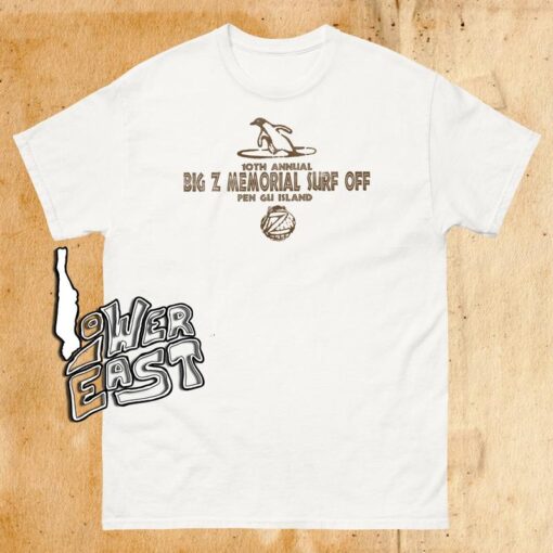 Surf's Up - Big Z Memorial Surf Off Classic Vintage Shirt - Cotton Casual Wear Featuring Iconic Animated Characters