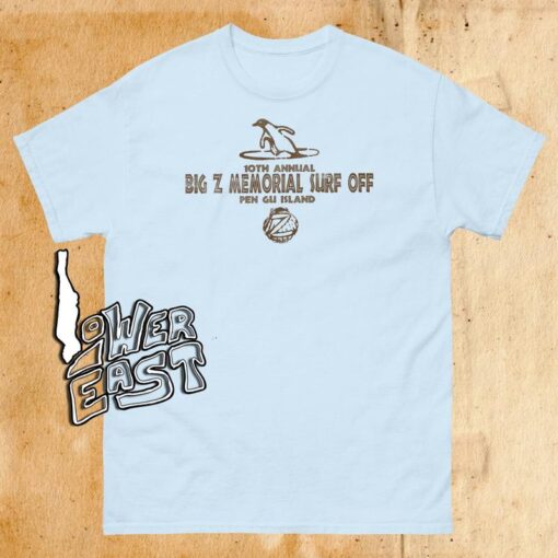 Surf's Up - Big Z Memorial Surf Off Classic Vintage Shirt - Cotton Casual Wear Featuring Iconic Animated Characters