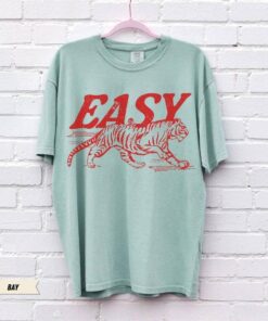 Trendy Easy Tiger Vintage Tee - Retro Festival Oversized T-Shirt