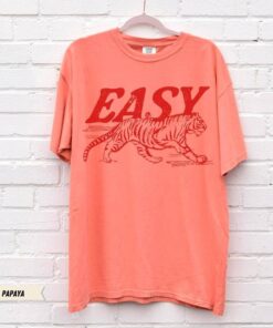 Trendy Easy Tiger Vintage Tee - Retro Festival Oversized T-Shirt