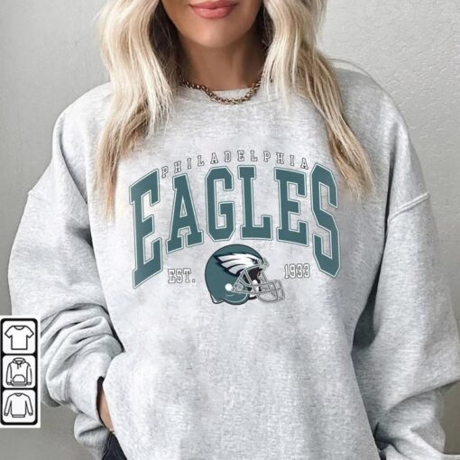 Vintage Philadelphia Eagles Football Sweatshirt - Classic Game Day Apparel