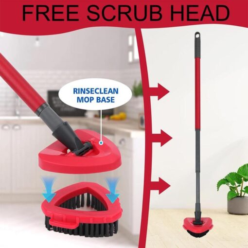 3PC O-Cedar Spin Mop Heads & 2PC Scrub Brush Set - Ultimate Cleaning Solution