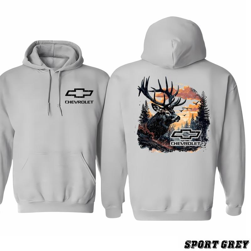 Chevrolet Buck Wear Men's Chevy-Camo Fill Deer Hoodie - Unisex Outdoor Fashion