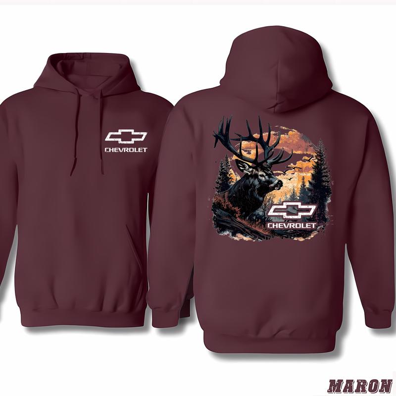 Chevrolet Buck Wear Men's Chevy-Camo Fill Deer Hoodie - Unisex Outdoor Fashion