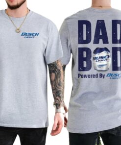 Dad Bod Powered By Busch Light Funny Drinking Tee for Men
