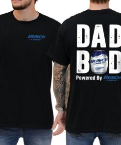 Dad Bod Powered By Busch Light Funny Drinking Tee for Men