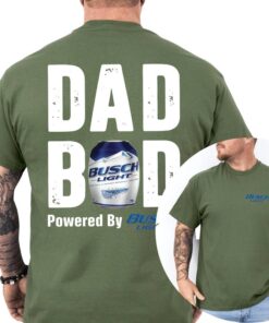 Dad Bod Powered By Busch Light Funny Drinking Tee for Men