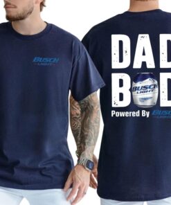 Dad Bod Powered By Busch Light Funny Drinking Tee for Men