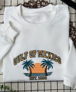 Gulf of Mexico 1550 Embroidered Sweatshirt – American Pride Hoodie for Map Lovers