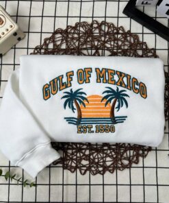 Gulf of Mexico 1550 Embroidered Sweatshirt – American Pride Hoodie for Map Lovers